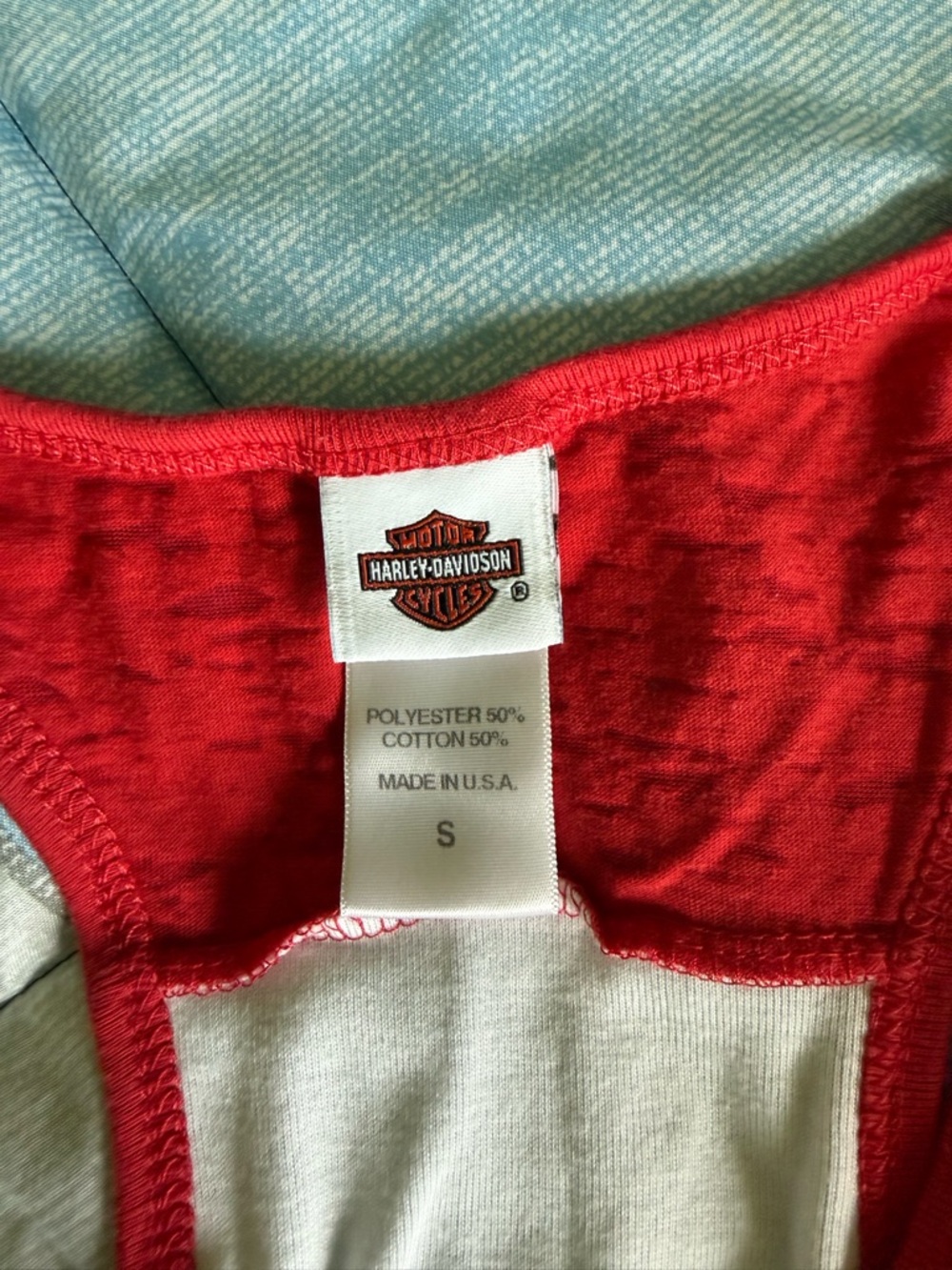 Harley-Davidson Red & White Racerback Tank Top - Picture 3 of 3